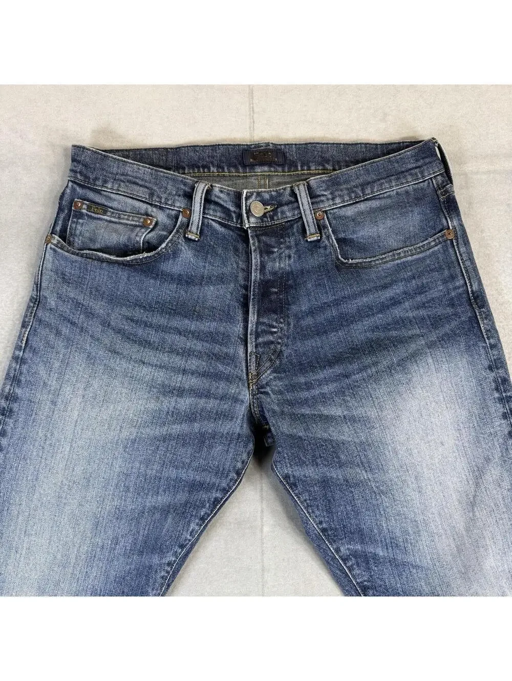Polo Ralph Lauren Jeans Mens 31x30 Blue The Sullivan Slim Med Wash Stretch Denim